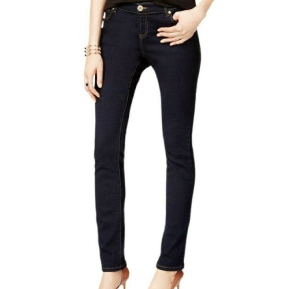 INC International Concepts Women's Size 12 Denim Black Jeans Skinny Leg Regular